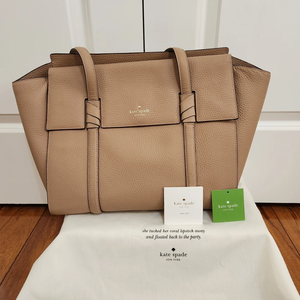 Kate Spade Daniels  Drive Abigail Pebbled Leather Tote - Neutral Hazel - Picture 5 of 7